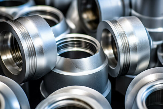 Metal valves in a pile made of tungsten metal.